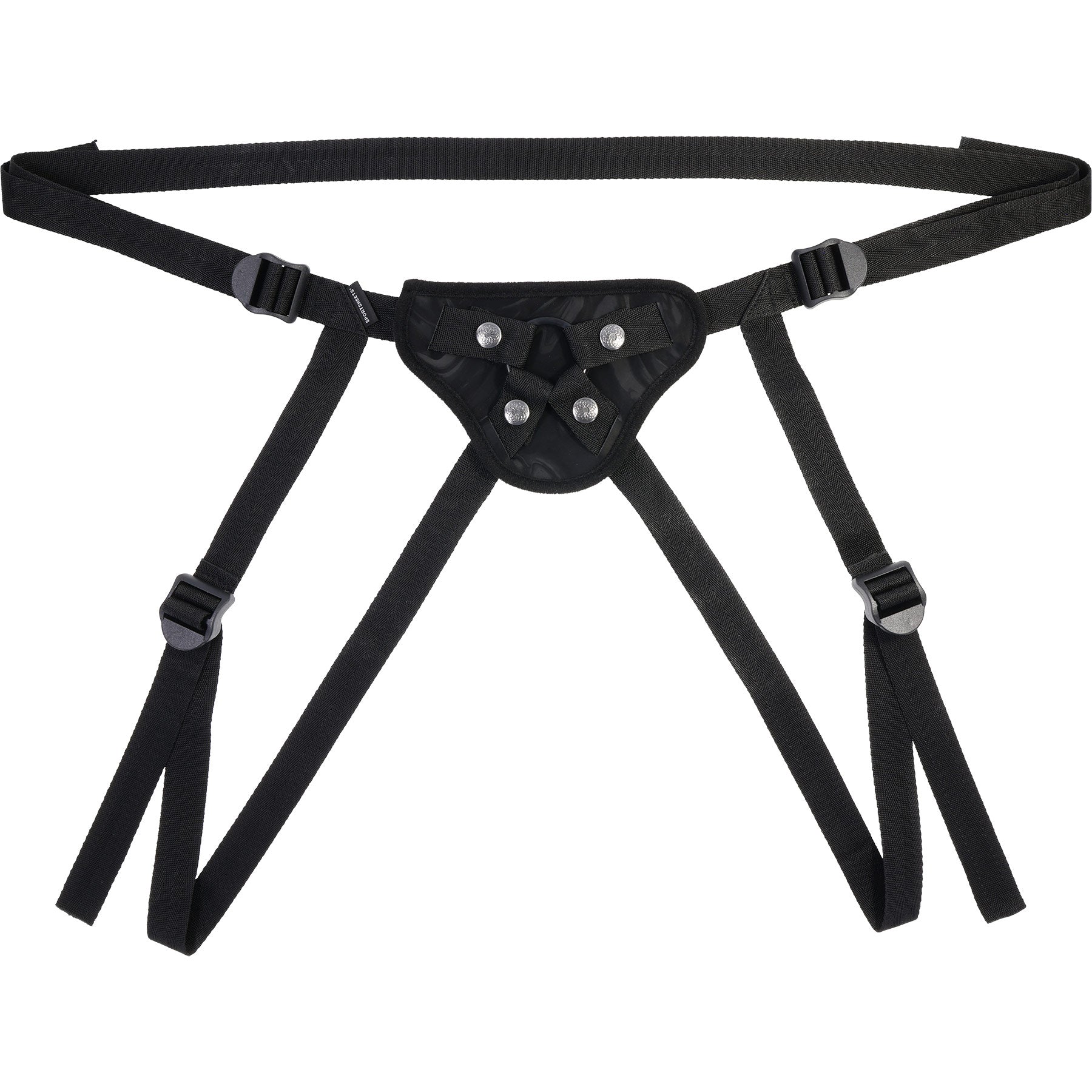 Velvet Noir Faux Leather Strap On Harness By Sportsheets