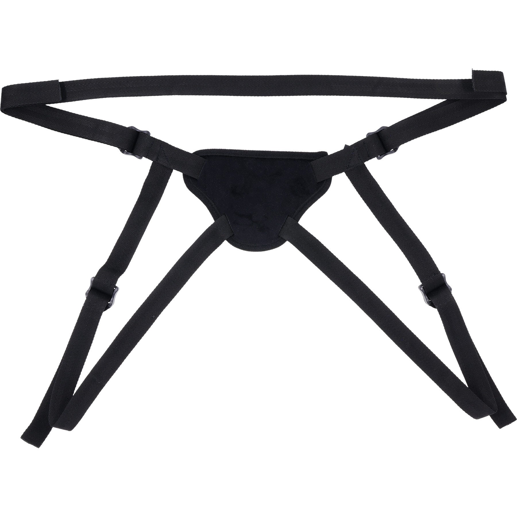 Velvet Noir Faux Leather Strap On Harness By Sportsheets