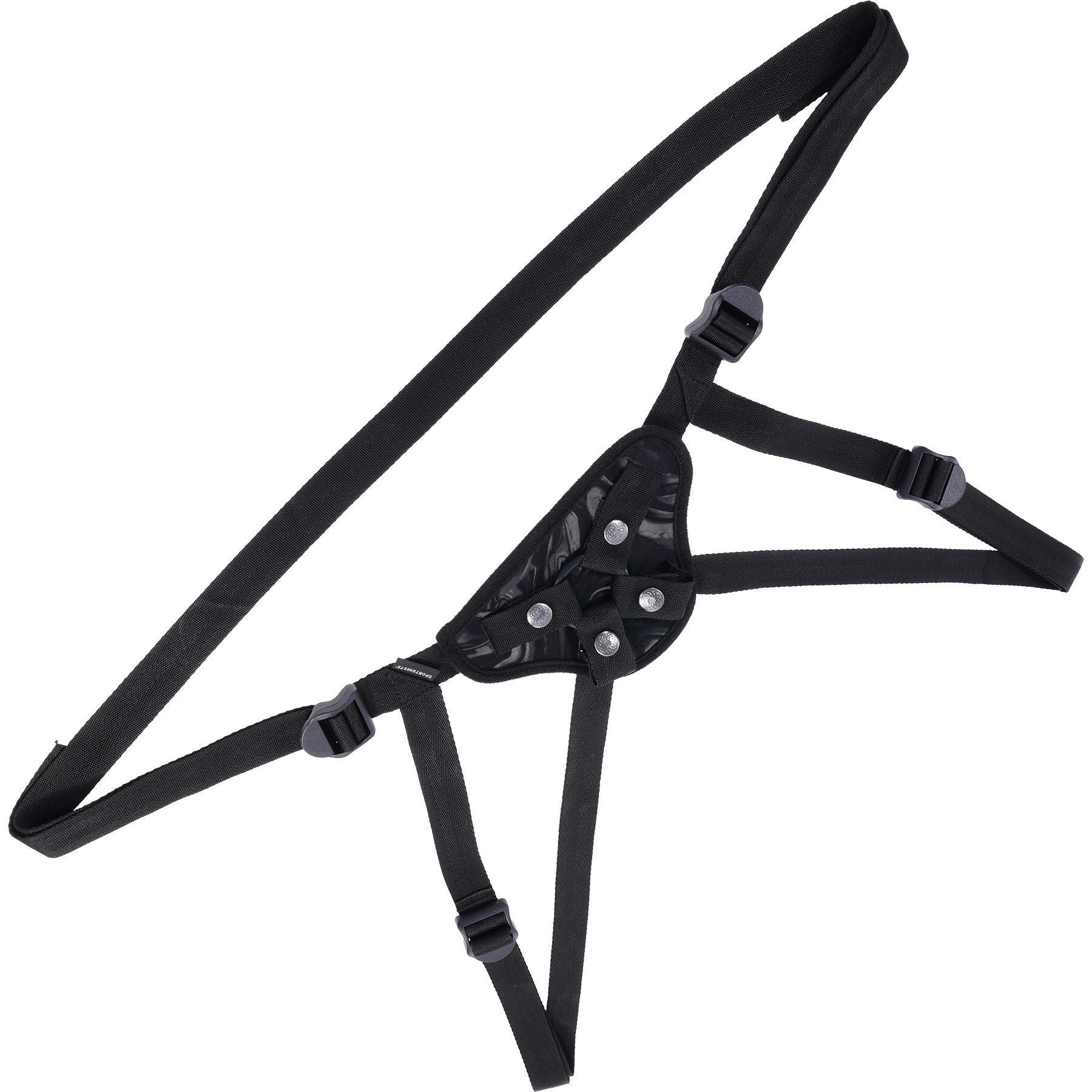 Velvet Noir Faux Leather Strap On Harness By Sportsheets