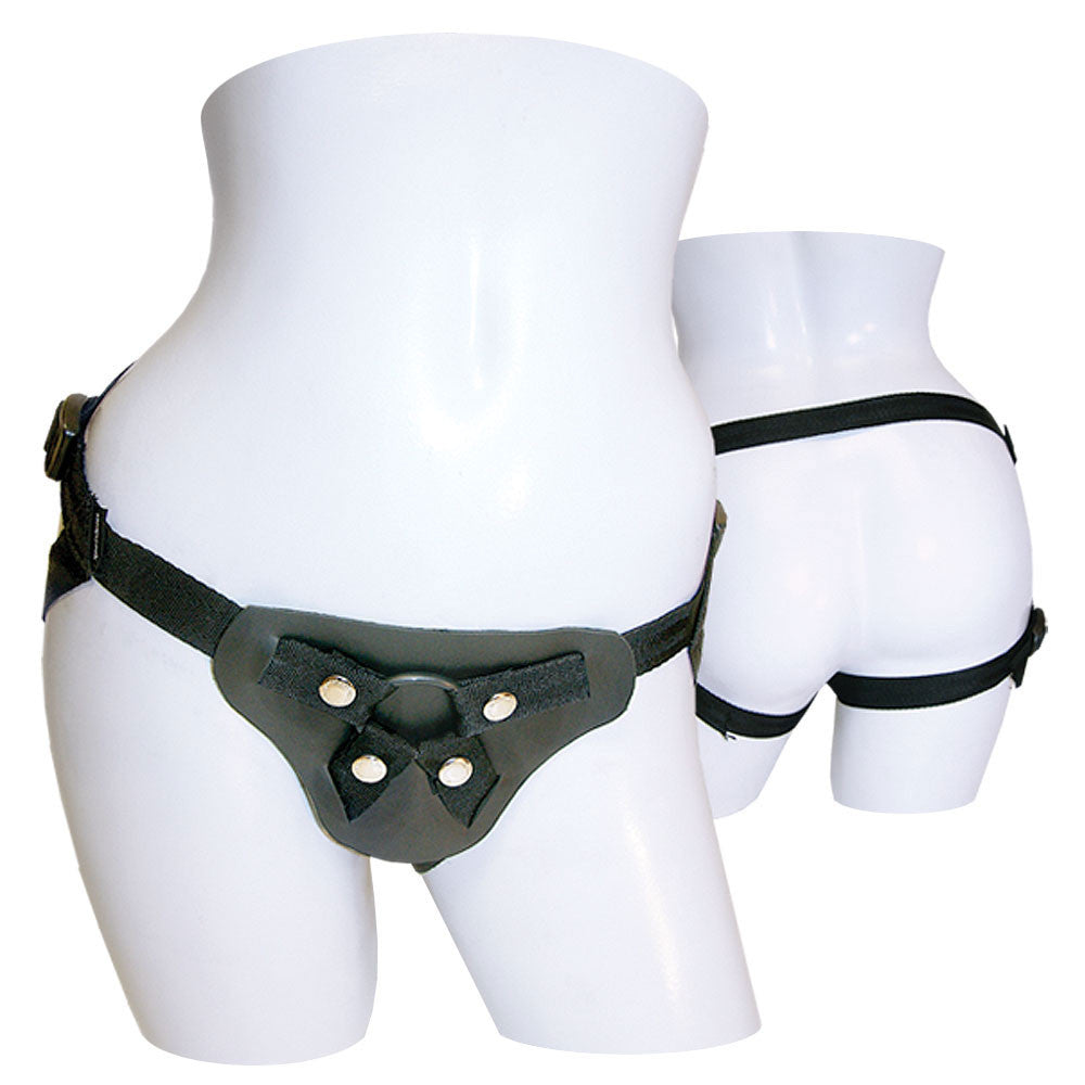 Latigo Leather Strap-On Harness by Sportsheets