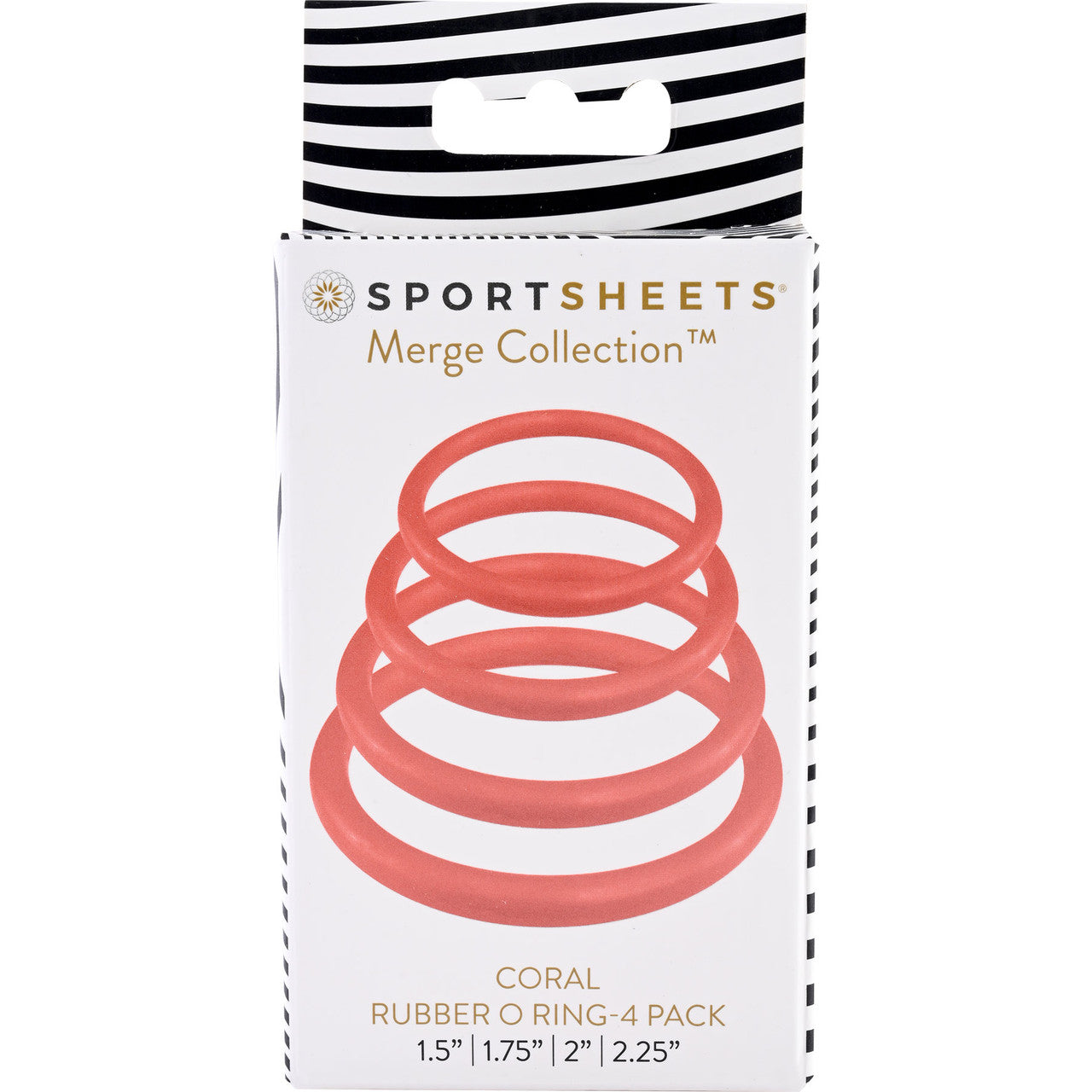 Merge Collection Rubber Strap-On Harness O-rings Set By Sportsheets - Coral