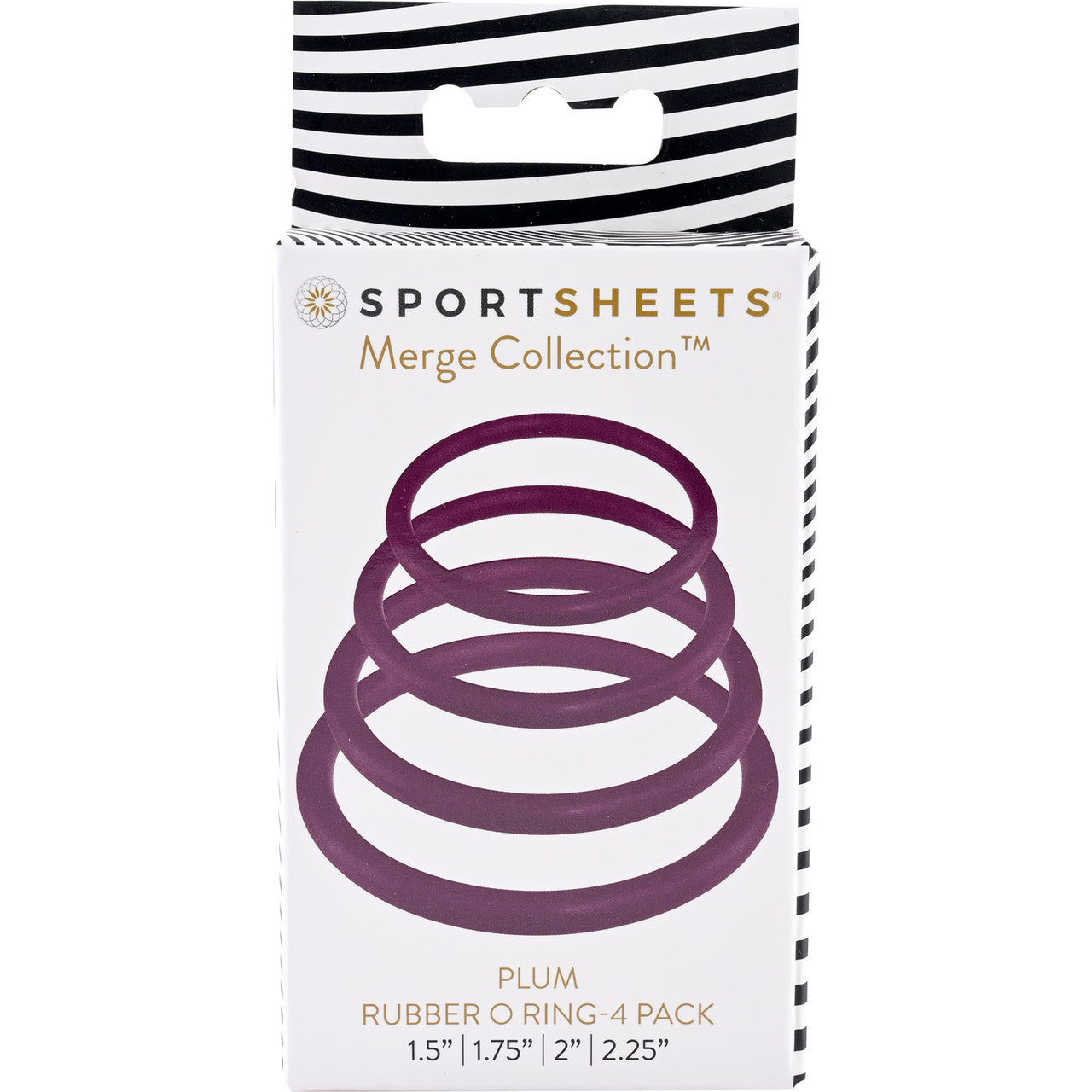 Merge Collection Rubber Strap-On Harness O-rings Set By Sportsheets - Plum