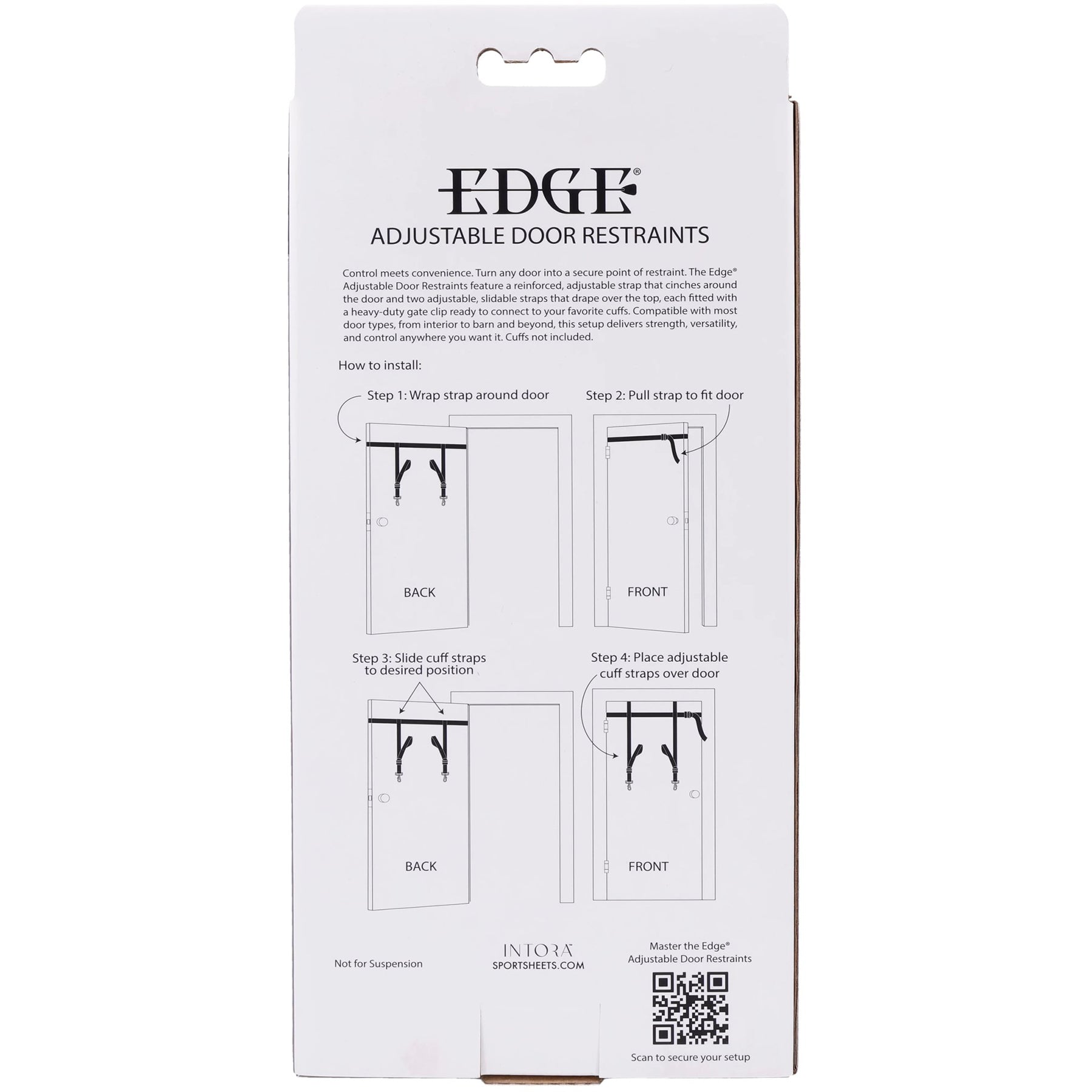 Edge® Adjustable Door Restraints By Sportsheets