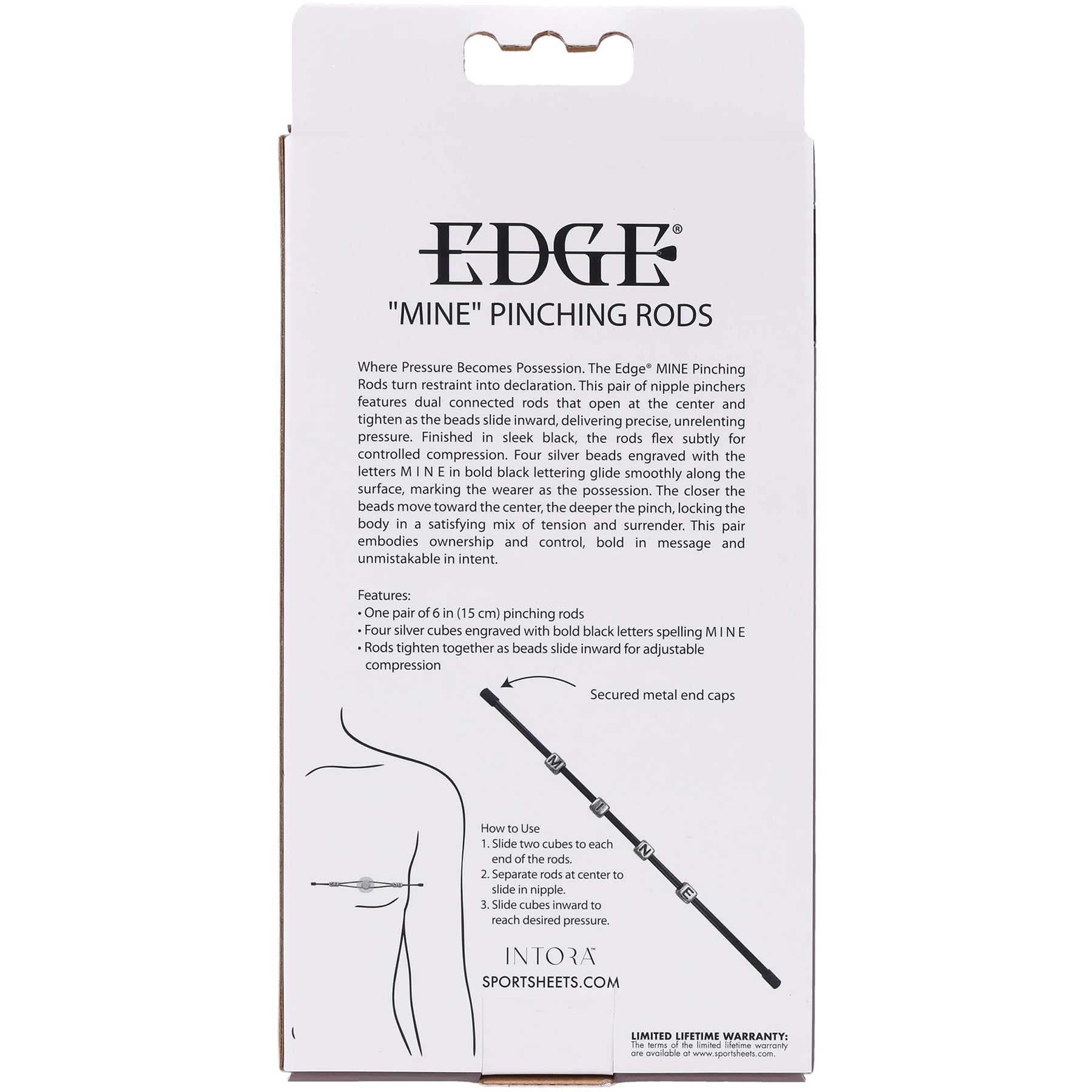 Edge® MINE Pinching Rods By Sportsheets