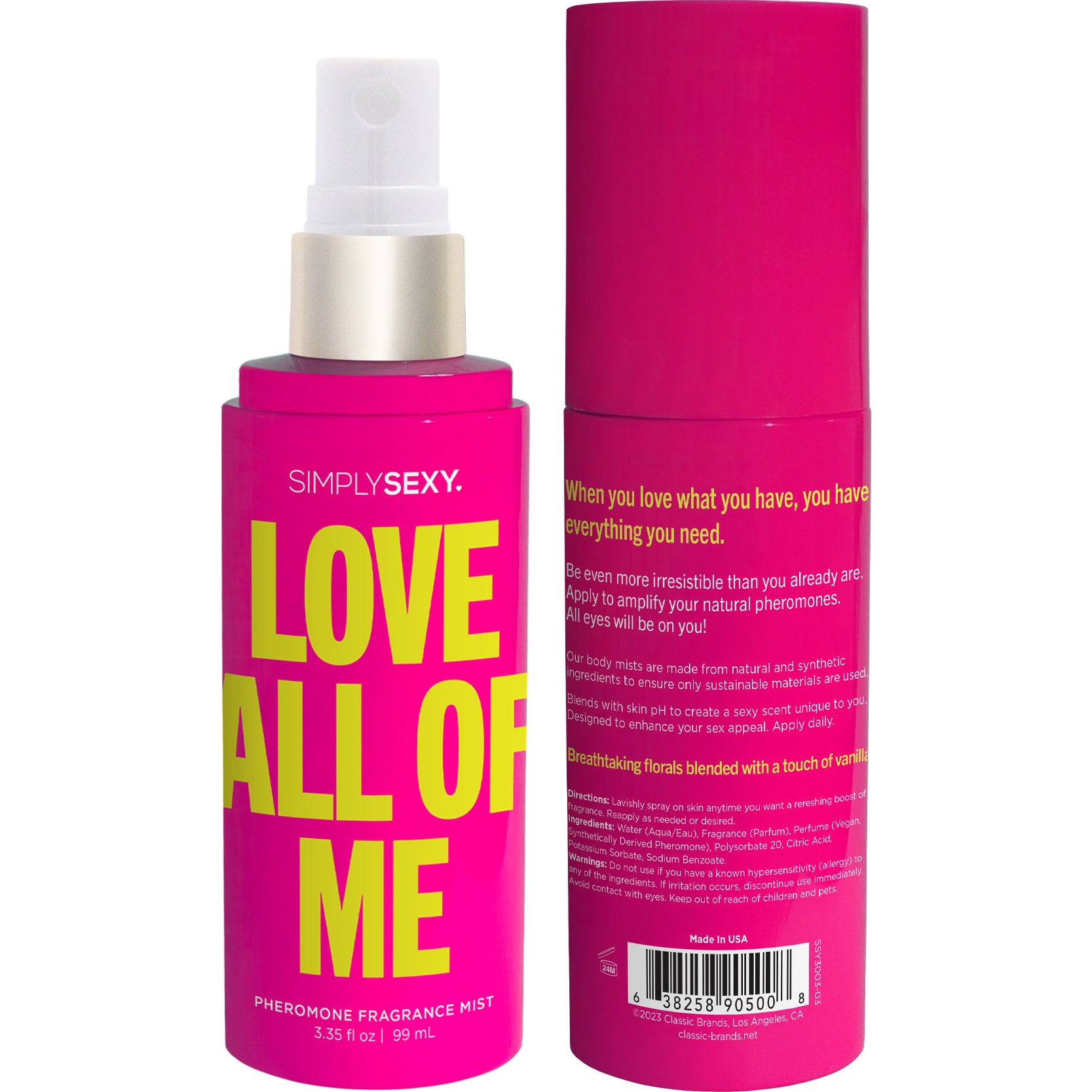 Simply Sexy Affirmations Pheromone Body Mist by Classic Brands