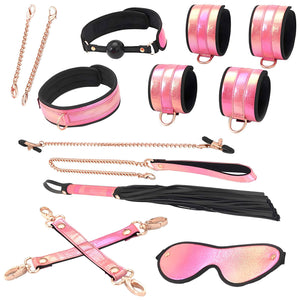 Vivid Sakura Glossy Pink 8 Piece Soft Bondage Kit By Liebe Seele