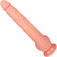 The Stallion 10 Inch Silicone Realistic Dildo With Balls & Suction Cup Base By Fukena - Vanilla