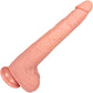 The Stallion 10 Inch Silicone Realistic Dildo With Balls & Suction Cup Base By Fukena - Vanilla