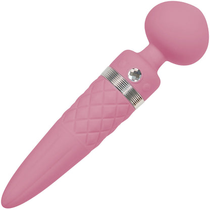 Pillow Talk Sultry Silicone Waterproof Rechargeable Wand Style Vibrator - Pink