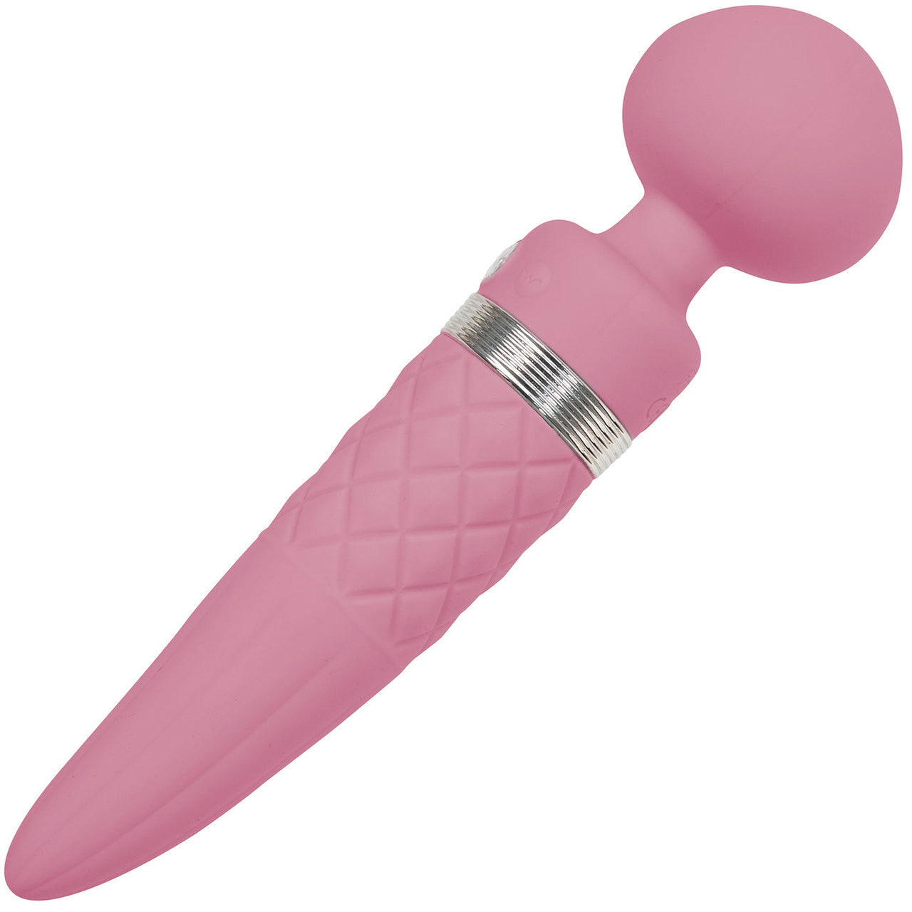 Pillow Talk Sultry Silicone Waterproof Rechargeable Wand Style Vibrator - Pink