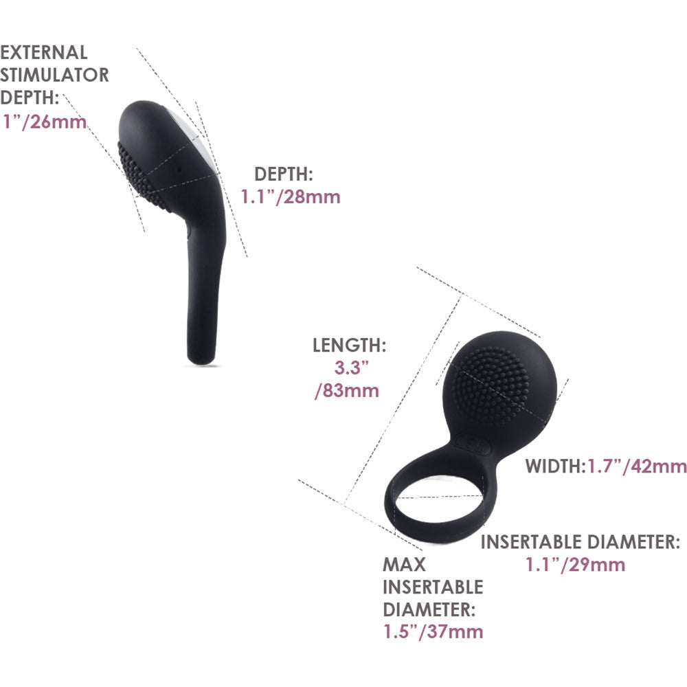 SVAKOM Tyler Vibrating Ring Rechargeable Silicone Cock Ring - Black SVAKOM Tyler Vibrating Ring Rechargeable Silicone Cock Ring - Black
