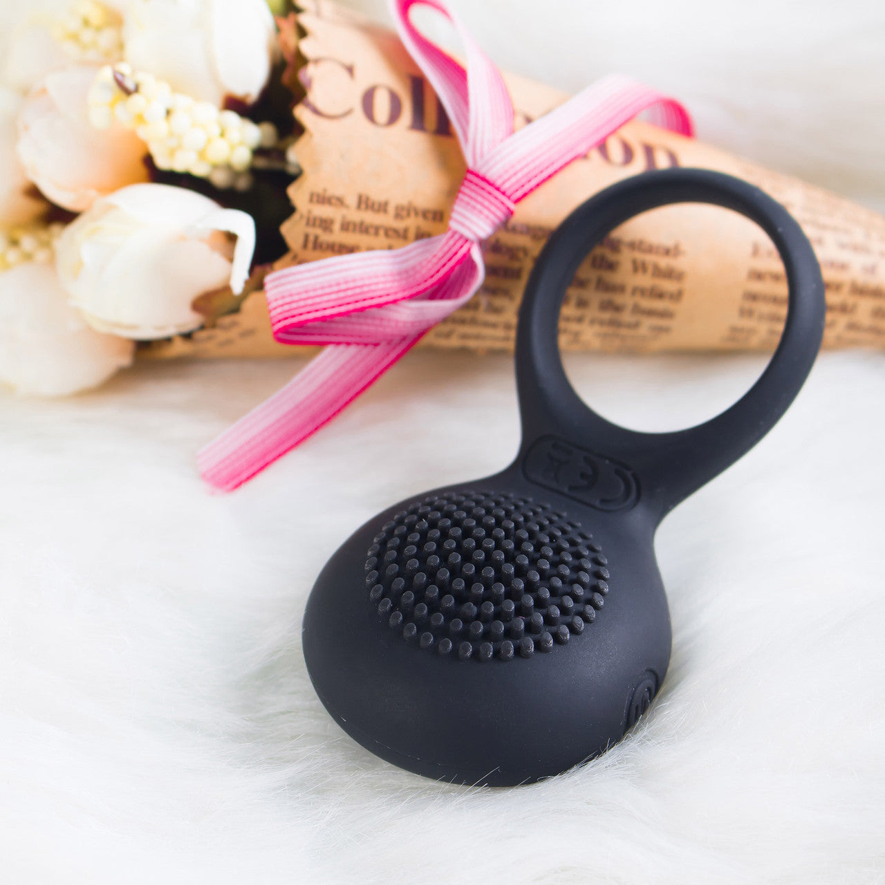 SVAKOM Tyler Vibrating Ring Rechargeable Silicone Cock Ring - Black