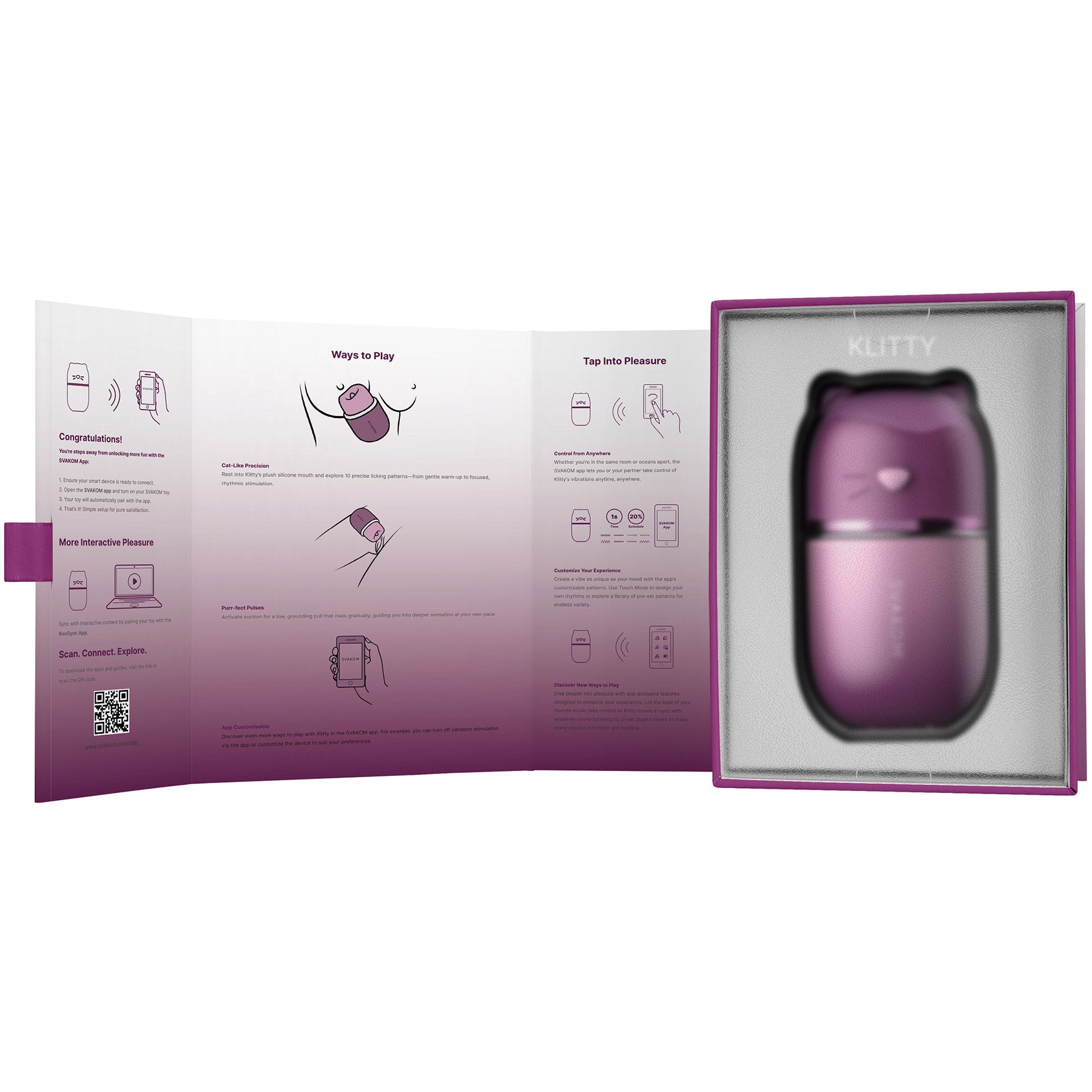 KLITTY Triple-Action Tongue Licking & Suction Vibrator By SVAKOM