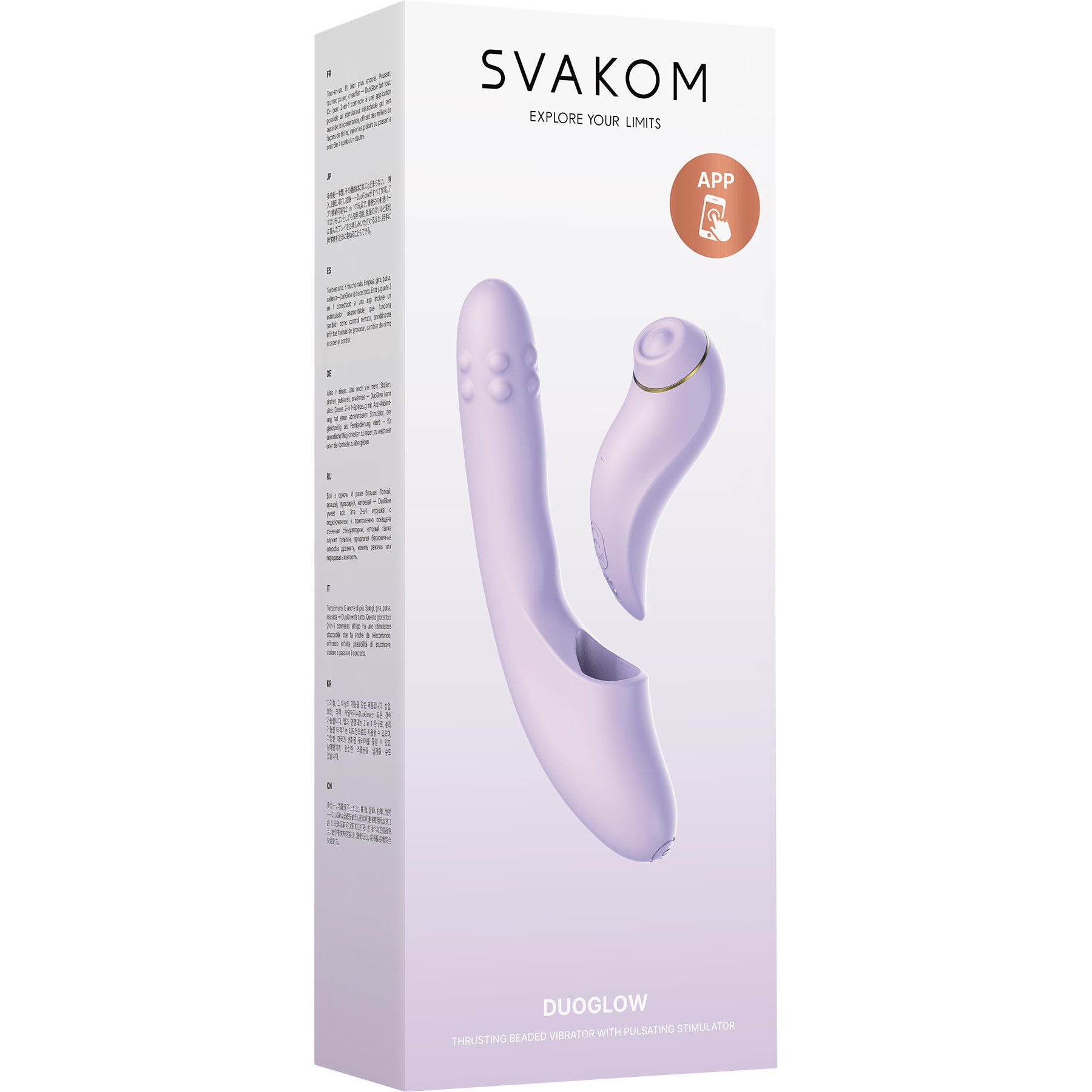 SVAKOM DUOGLOW Thrusting Beaded Vibrator With Pulsating Stimulator