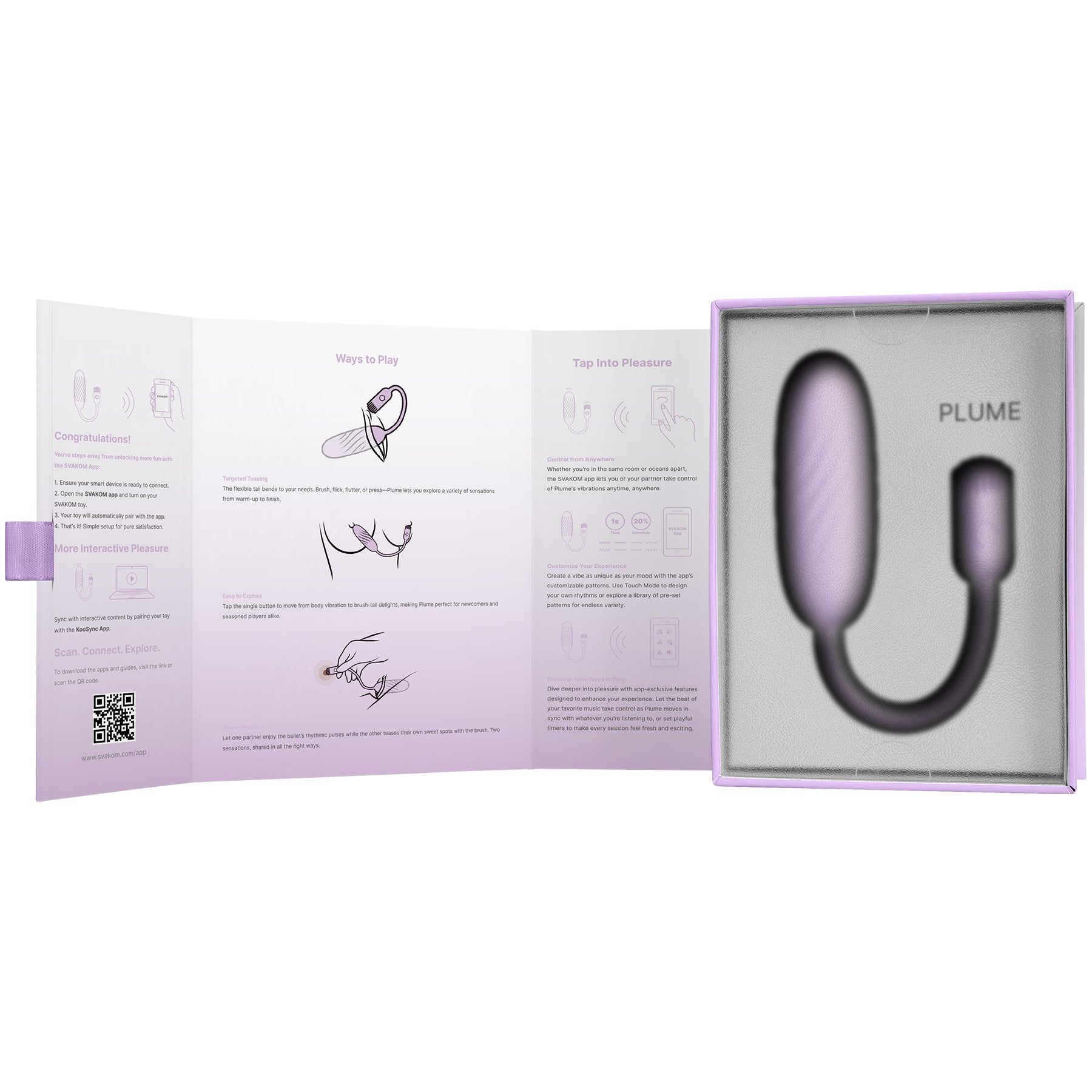 Svakom Plume Flexible Brush Tail Silicone Bullet Vibrator