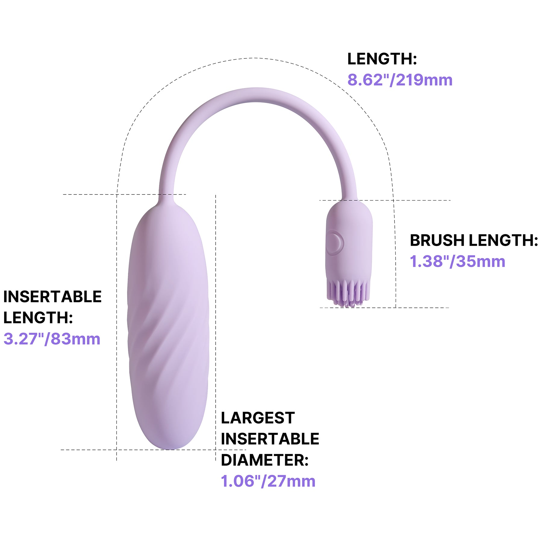 Svakom Plume Flexible Brush Tail Silicone Bullet Vibrator
