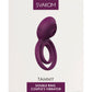 SVAKOM Tammy Double Ring Couples Vibrator Rechargeable Waterproof Silicone Cock & Balls Ring - Violet