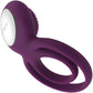 SVAKOM Tammy Double Ring Couples Vibrator Rechargeable Waterproof Silicone Cock & Balls Ring - Violet