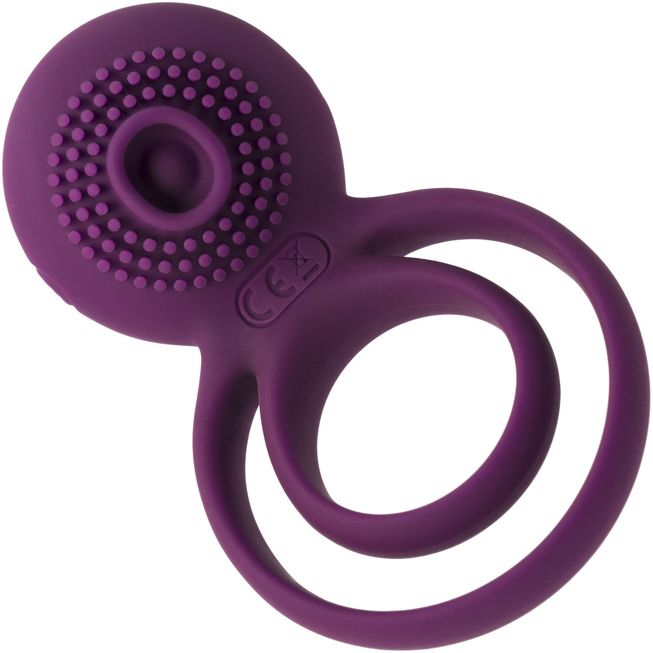 SVAKOM Tammy Double Ring Couples Vibrator Rechargeable Waterproof Silicone Cock & Balls Ring - Violet