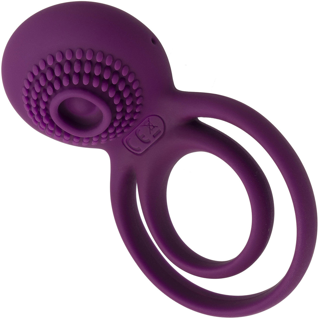 SVAKOM Tammy Double Ring Couples Vibrator Rechargeable Waterproof Silicone Cock & Balls Ring - Violet