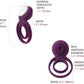 SVAKOM Tammy Double Ring Couples Vibrator Rechargeable Waterproof Silicone Cock & Balls Ring - Violet