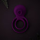 SVAKOM Tammy Double Ring Couples Vibrator Rechargeable Waterproof Silicone Cock & Balls Ring - Violet