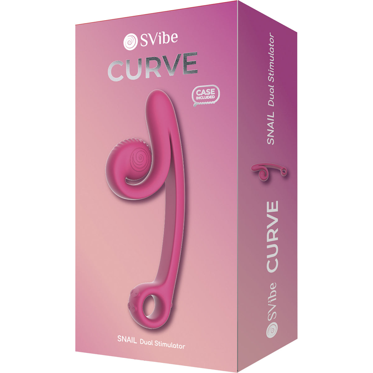 SVibe Snail Curve Dual Stimulator Silicone Vibrator - Pink