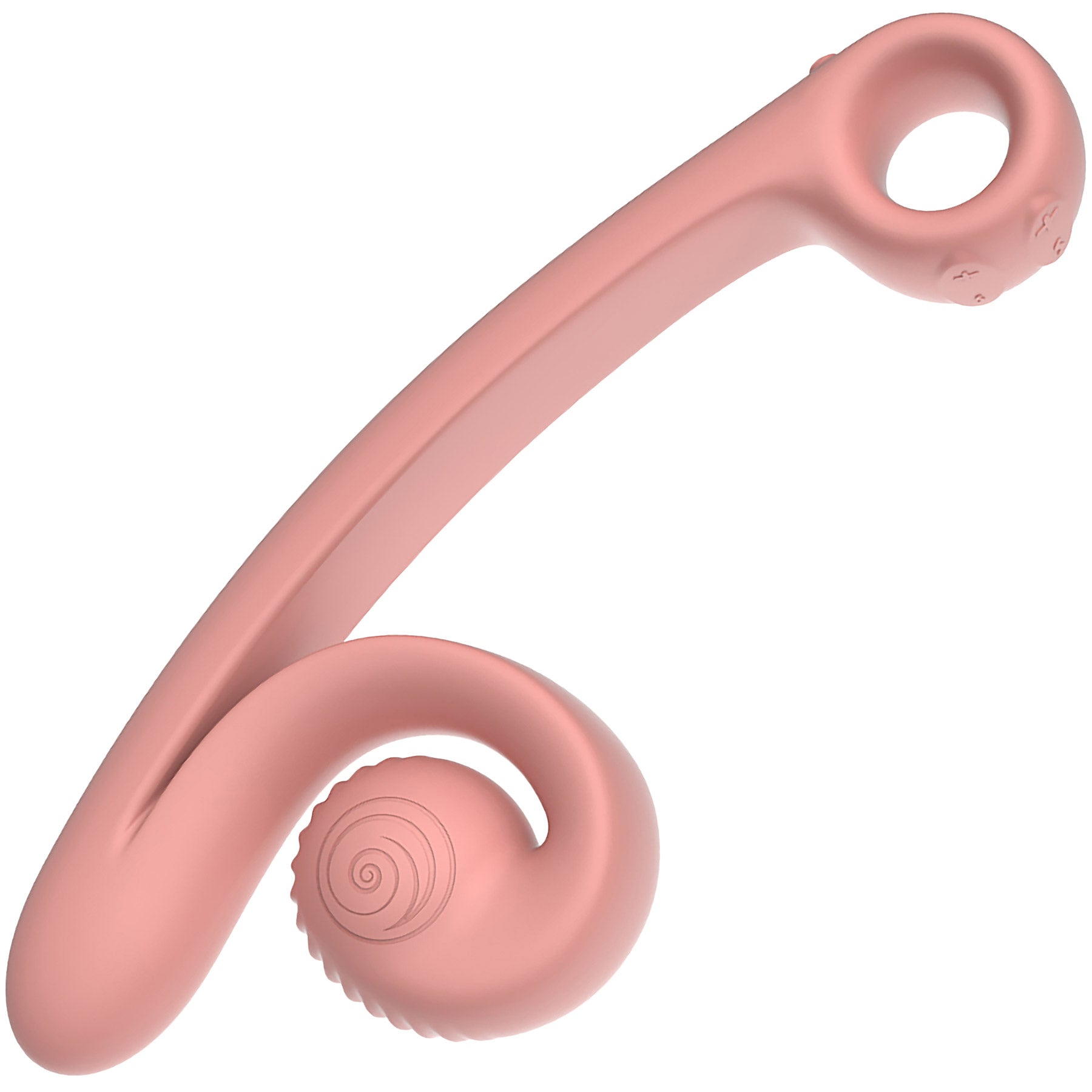 SVibe Snail Curve Dual Stimulator Silicone Vibrator - Peachy Pink