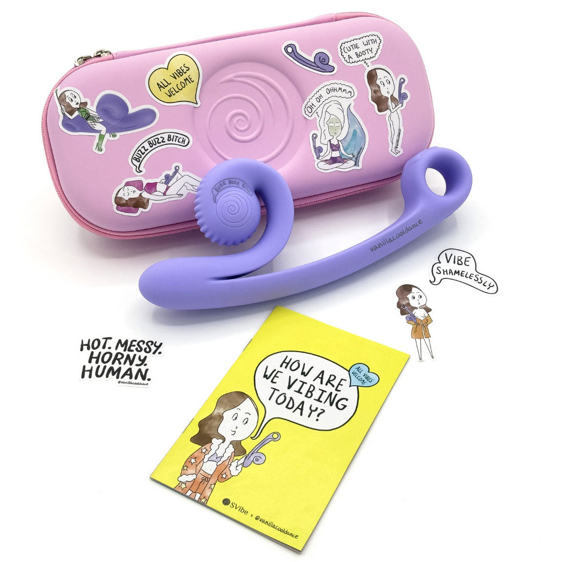 SVibe Snail Curve @Vanillacooldance Dual Stimulator Silicone Vibrator