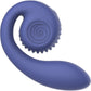 SVibe Snail Gizi Lite Silicone Waterproof Dual Stimulation Vibrator - Juicy Blueberry