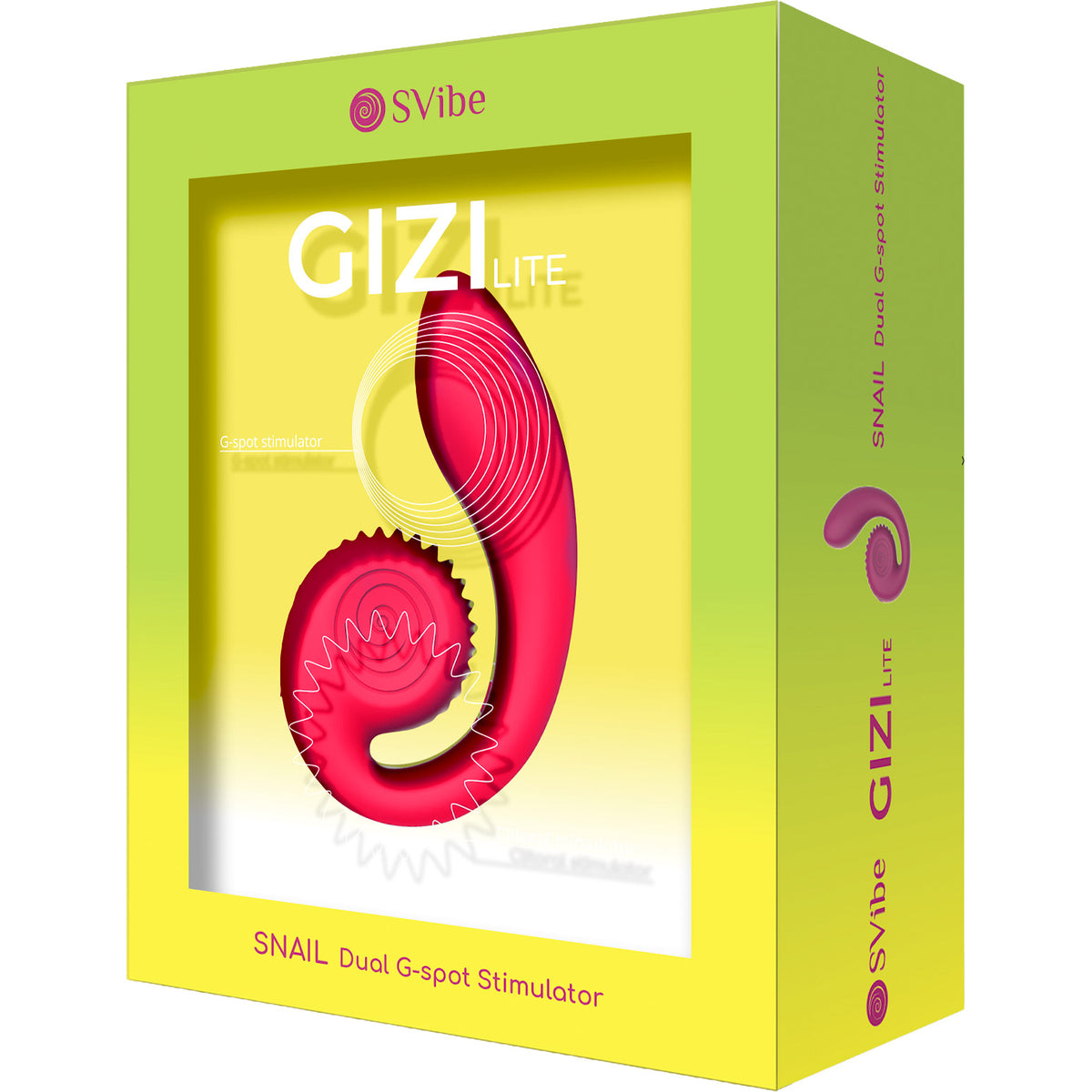 SVibe Snail Gizi Lite Silicone Waterproof Dual Stimulation Vibrator - Sweet Dragonfruit