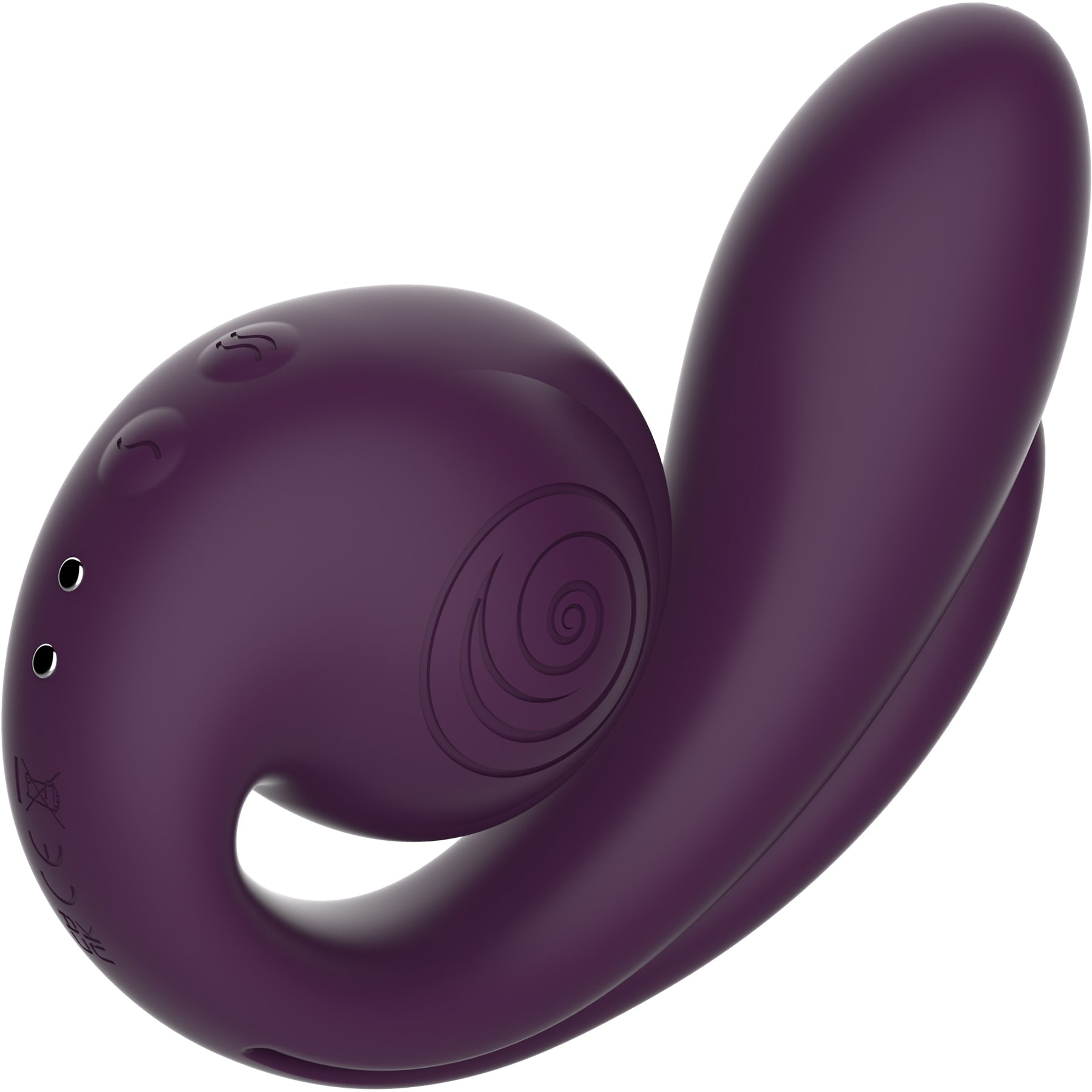 SVibe Snail Gizi Pro Silicone Rechargeable Waterproof Triple G-Spot Vibrator - Grape