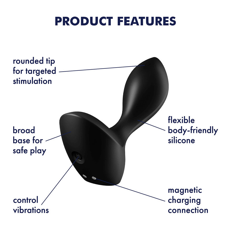 Satisfyer Backdoor Lover Rechargeable Waterproof Anal Vibrator - Black