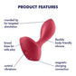 Satisfyer Backdoor Lover Rechargeable Waterproof Anal Vibrator - Red