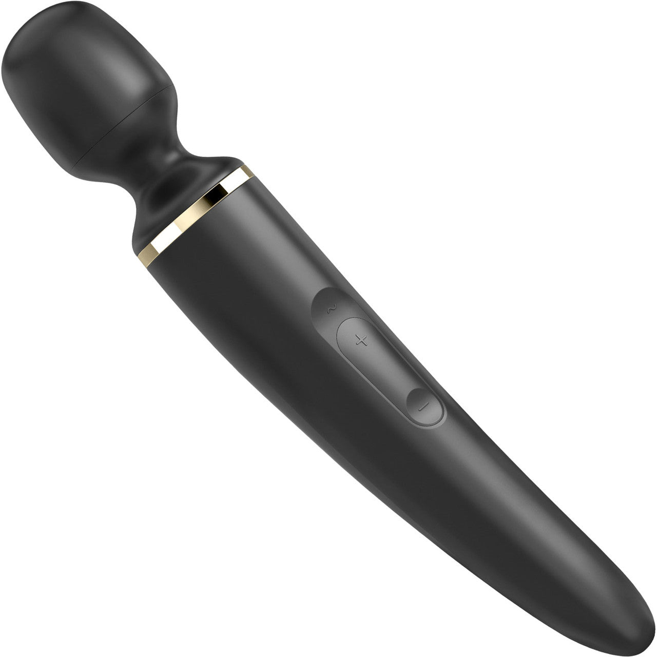 Satisfyer Wand-er Wand Silicone Rechargeable Waterproof Wand Style Vibrator - Black