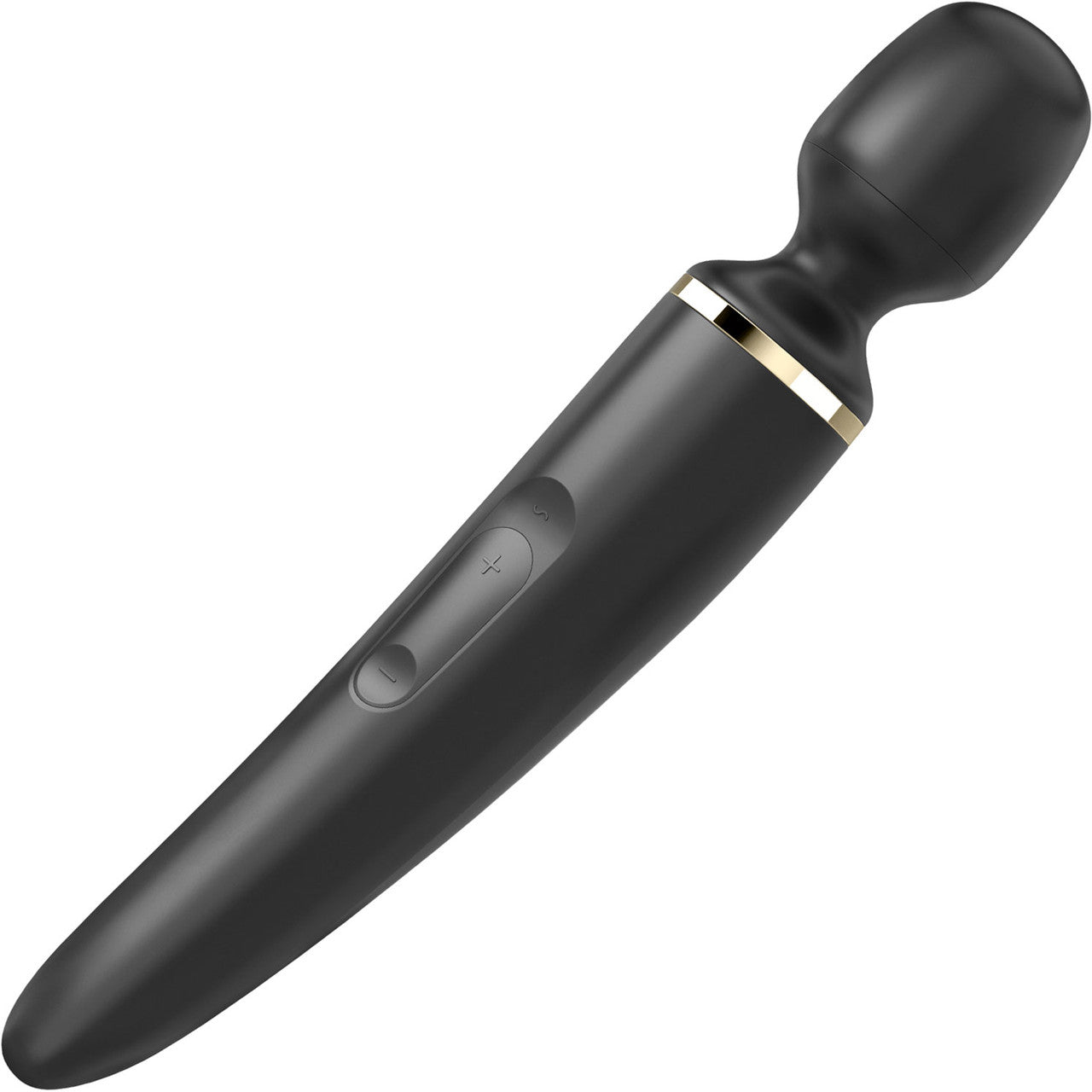 Satisfyer Wand-er Wand Silicone Rechargeable Waterproof Wand Style Vibrator - Black