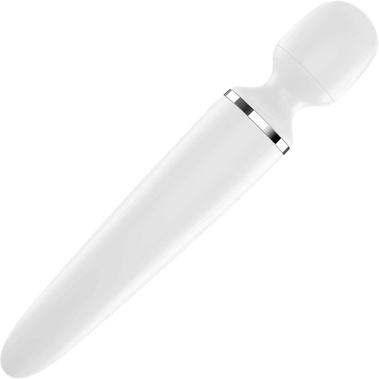 Satisfyer Wand-er Wand Silicone Rechargeable Waterproof Wand Style Vibrator - White