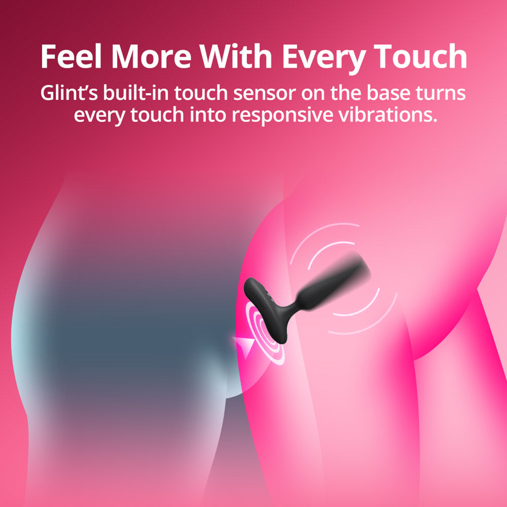 Lovense Glint App-Controlled Touch-Responsive Vibrating Butt Plug - Feel More