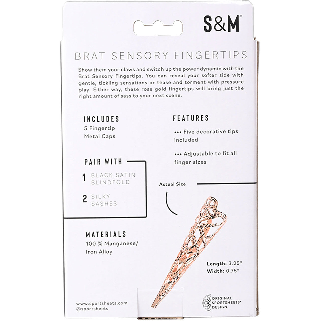 Sex & Mischief Brat Sensory Fingertips By Sportsheets - Rose Gold