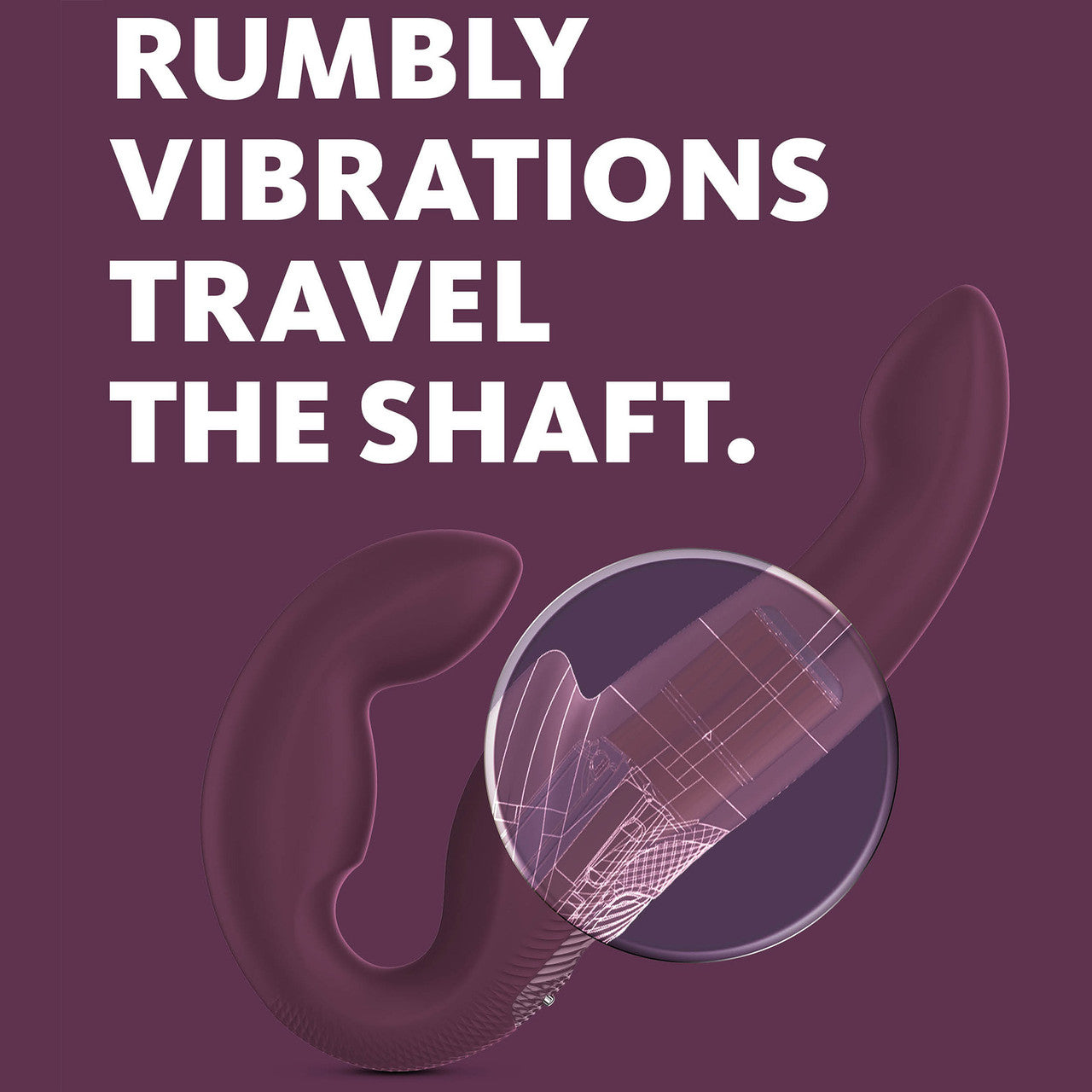 Fun Factory SHARE VIBE PRO Vibrating Silicone Double Dildo - Burgundy