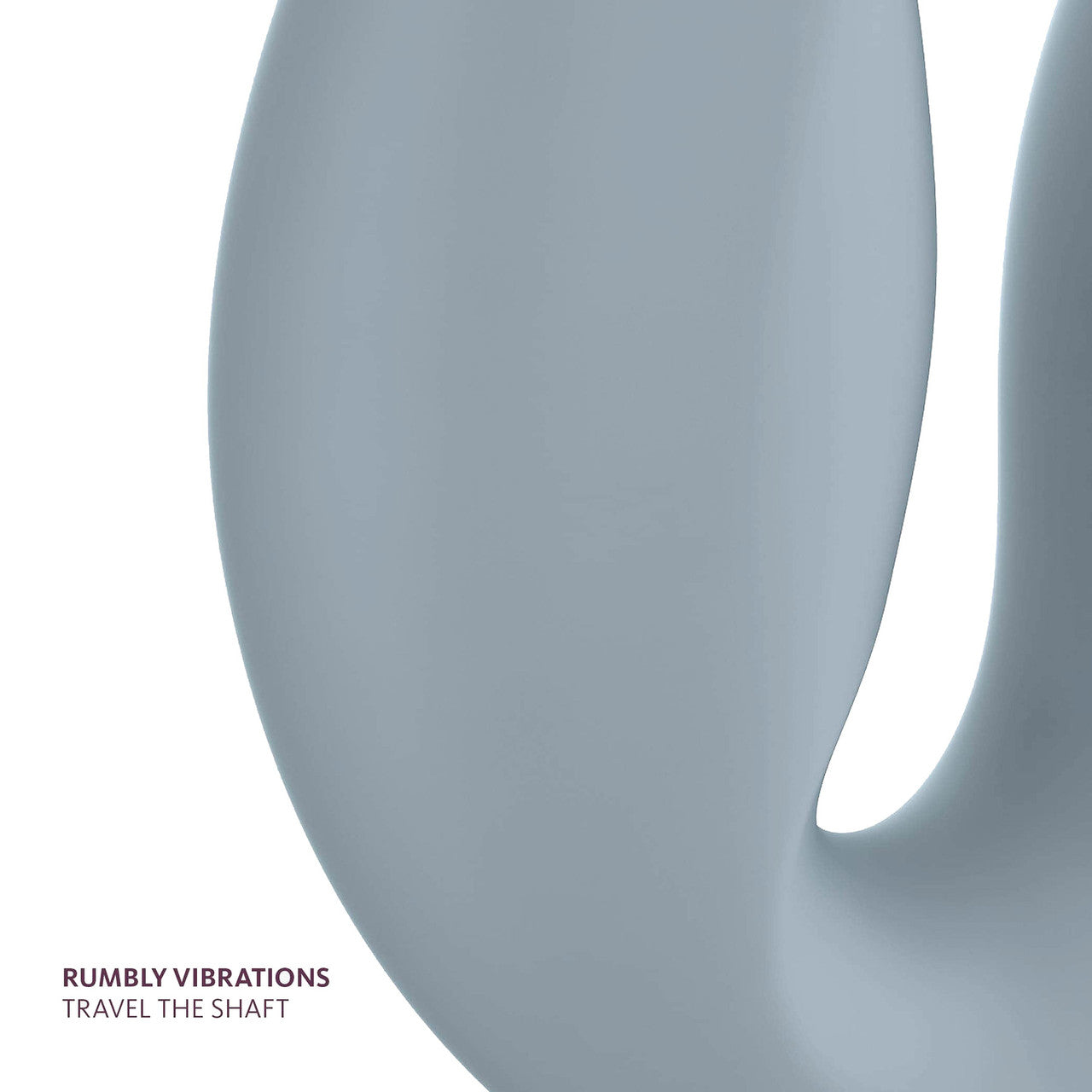 Fun Factory SHARE VIBE PRO Vibrating Silicone Double Dildo - Cool Grey