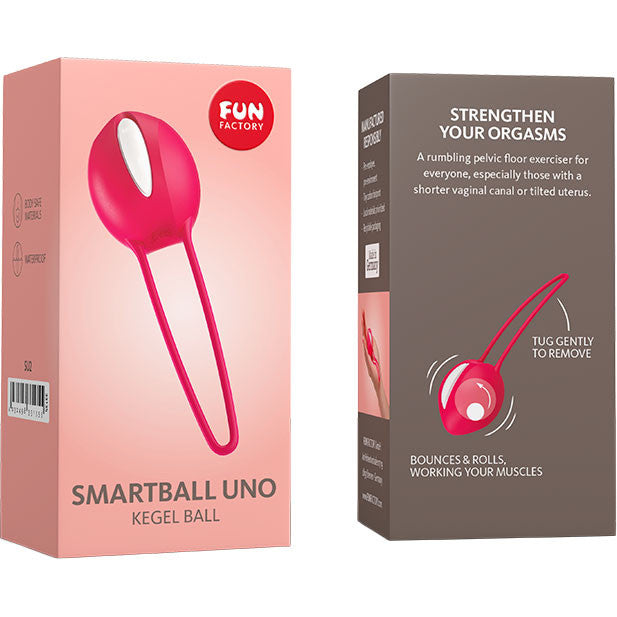 Fun Factory SmartBall Uno Silicone Kegel Balls - India Red