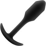 b-Vibe Snug Plug 1 Small Silicone Weighted Butt Plug - Black