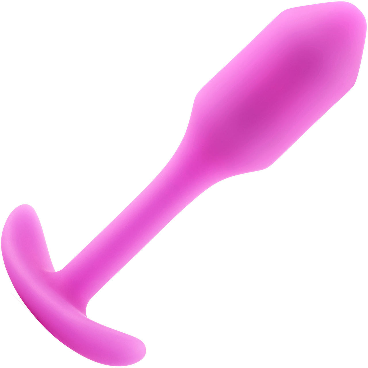 b-Vibe Snug Plug 1 Small Silicone Weighted Butt Plug - Fuchsia