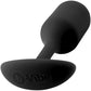 b-Vibe Snug Plug 2 Medium Silicone Weighted Butt Plug - Black