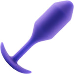 b-Vibe Snug Plug 2 Medium Silicone Weighted Butt Plug - Purple