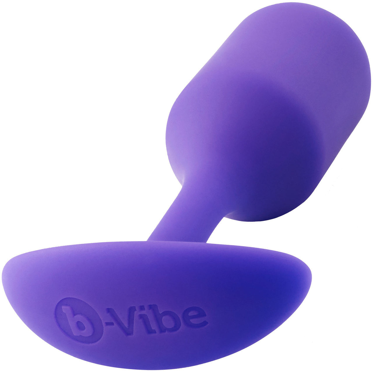 b-Vibe Snug Plug 2 Medium Silicone Weighted Butt Plug - Purple