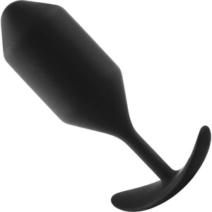 b-Vibe Snug Plug 4 Extra-Large Silicone Weighted Butt Plug - Black