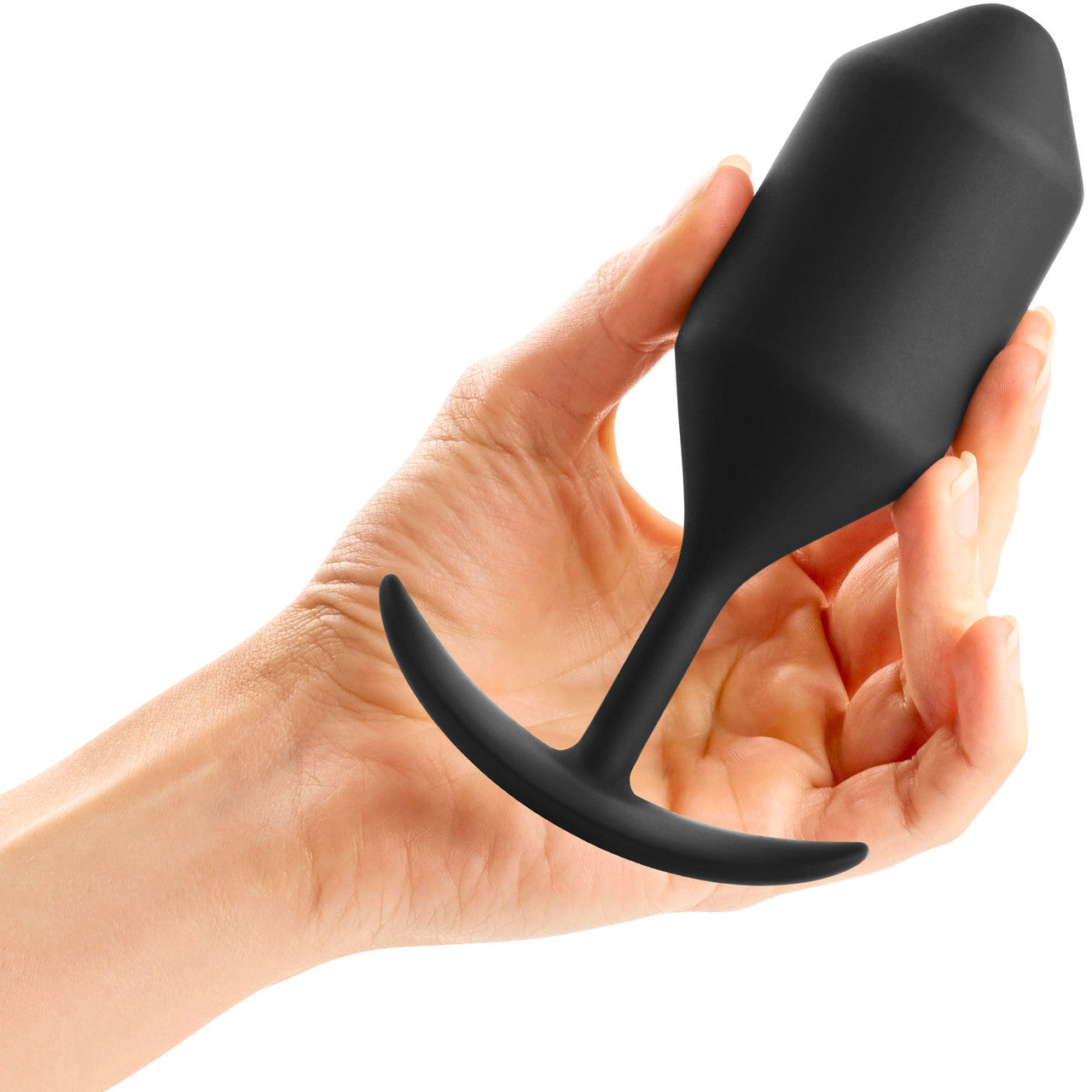 b-Vibe Snug Plug 4 Extra-Large Silicone Weighted Butt Plug - Black