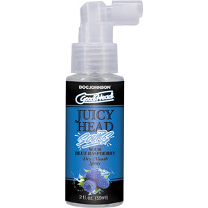 GoodHead Juicy Head Sours Dry Mouth Spray 2 oz By Doc Johnson - Sour Blue Raspberry